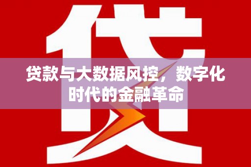 清浦贷款与大数据风控，数字化时代的金融革命