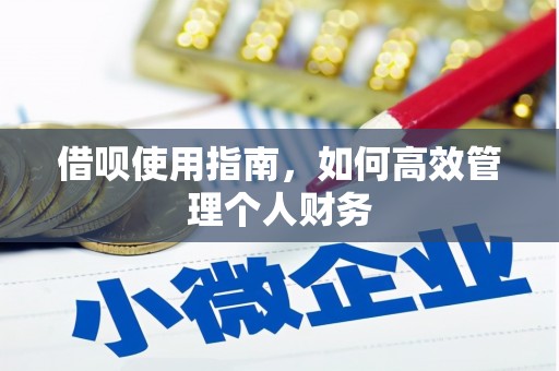 清浦借呗使用指南，如何高效管理个人财务