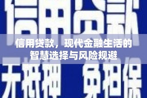 清浦信用贷款，现代金融生活的智慧选择与风险规避