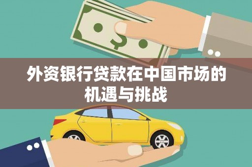 清浦外资银行贷款在中国市场的机遇与挑战