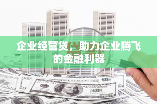 清浦企业经营贷，助力企业腾飞的金融利器