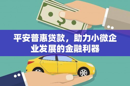 清浦平安普惠贷款，助力小微企业发展的金融利器