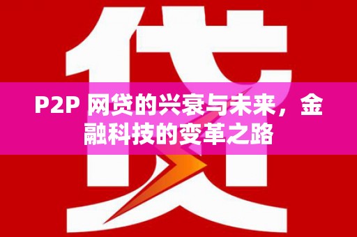 清浦P2P 网贷的兴衰与未来，金融科技的变革之路