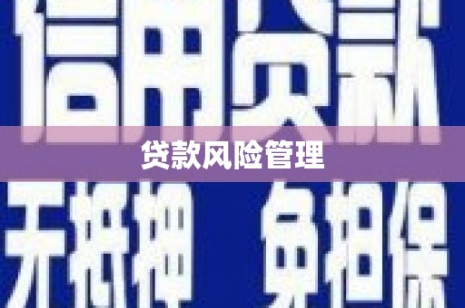 清浦贷款风险管理