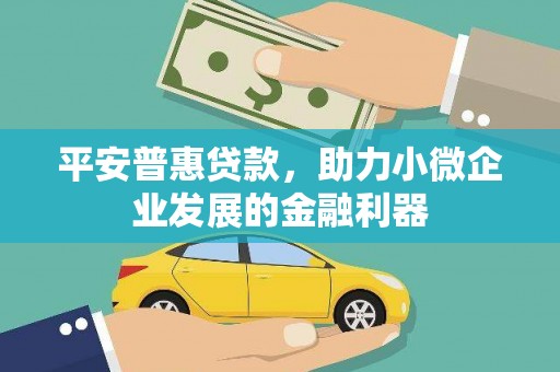 清浦平安普惠贷款，助力小微企业发展的金融利器