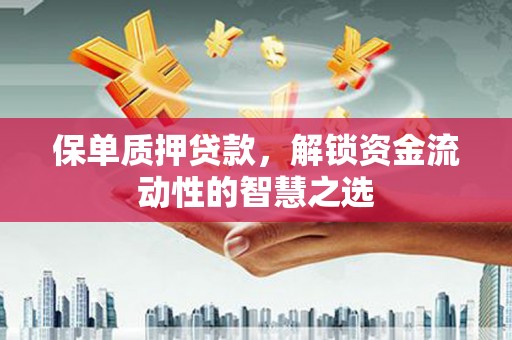 清浦保单质押贷款，解锁资金流动性的智慧之选
