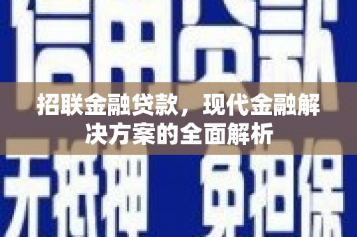 清浦招联金融贷款，现代金融解决方案的全面解析