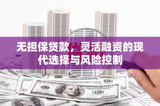 清浦无担保贷款，灵活融资的现代选择与风险控制