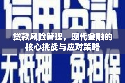 清浦贷款风险管理，现代金融的核心挑战与应对策略