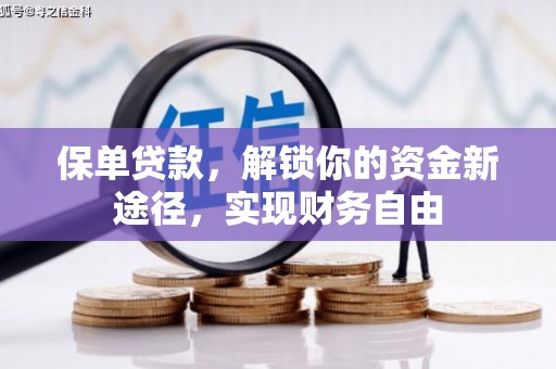 清浦保单贷款，解锁你的资金新途径，实现财务自由