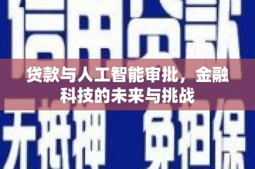 清浦贷款与人工智能审批，金融科技的未来与挑战
