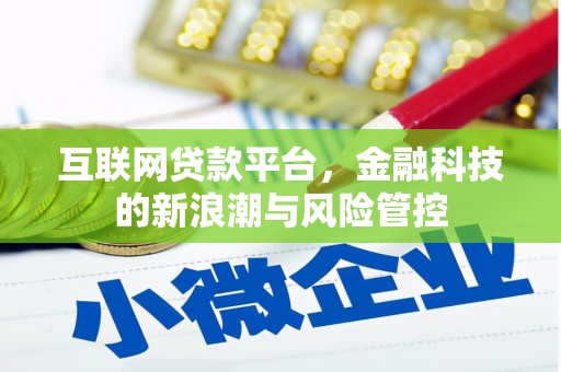 清浦互联网贷款平台，金融科技的新浪潮与风险管控
