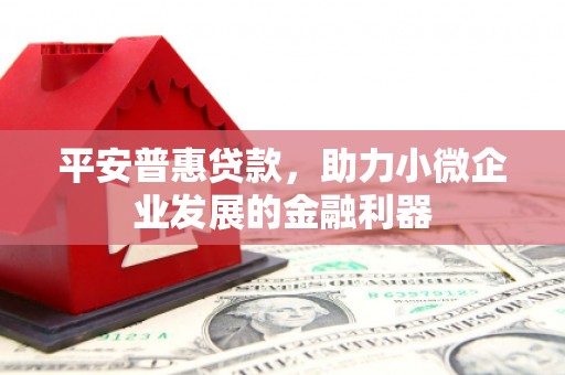 清浦平安普惠贷款，助力小微企业发展的金融利器